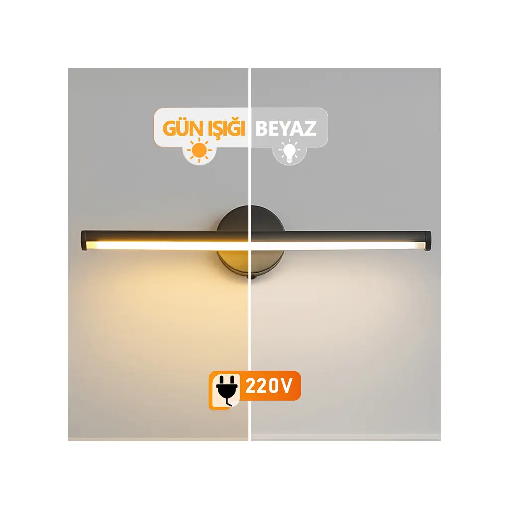 Yapışkanlı Dekoratif Led Duvar Apliği - 220V Elektrikli