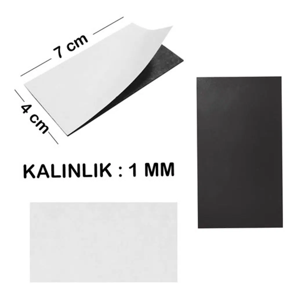 Yapışkanlı Magnet 4x7 cm Kalınlık 1 mm