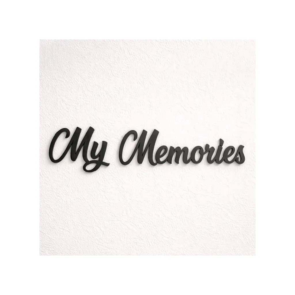 Yapışkanlı My Memories Ahşap Duvar Yazısı - Kutulu