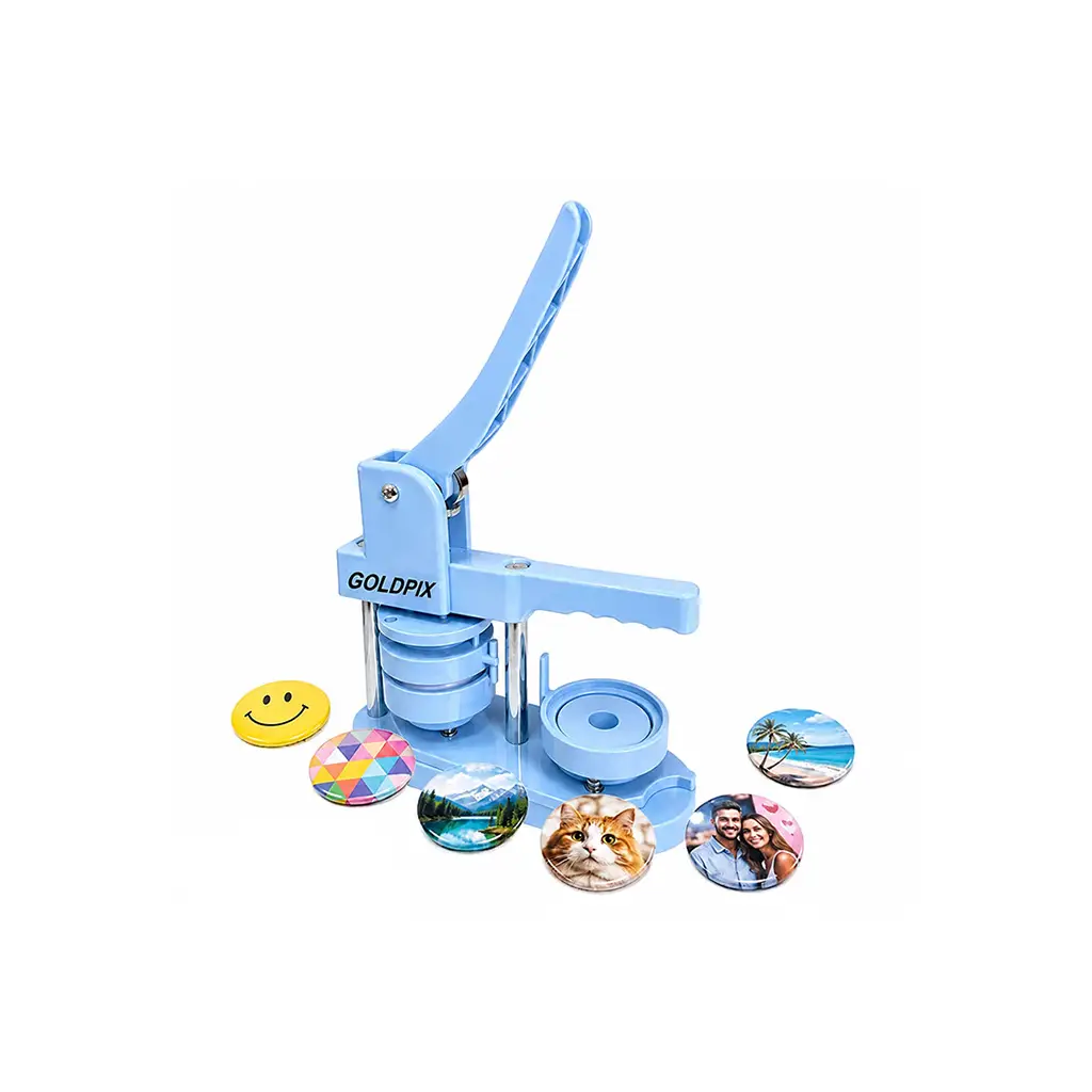 Yuvarlak Buton Rozet Pres Baskı Makinesi - 58mm