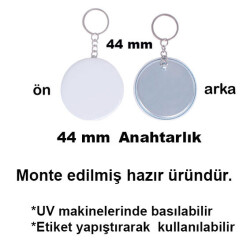 Uv Baskı İçin 44 mm Anahtarlık (50 adet) - 1