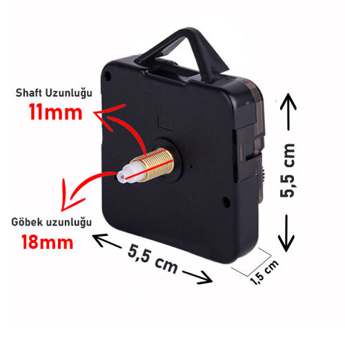 Uzun Shaftlı Saat Mekanizması 11 mm Shaft Uzunluğu - 10