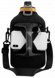 Valletta VLT1260 2.5lt Winta Motivasyonlu Sporcu Su Matarası Siyah Çantalı - 2