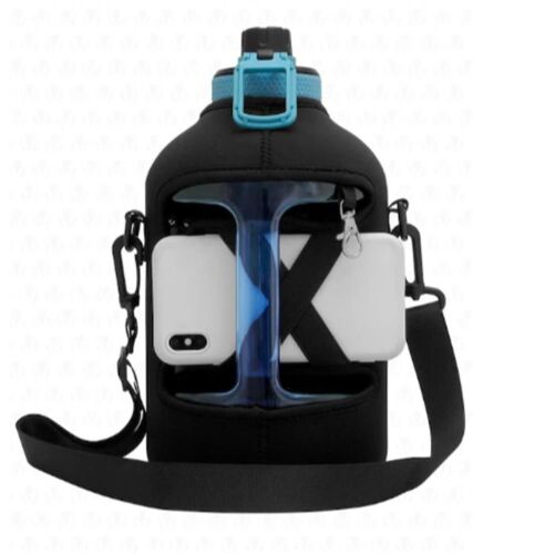 Valletta VLT1264 2,5lt Winta Mavi Motivasyonlu Sporcu Su Matarası Çantalı - VALLETTA