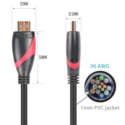 Vcom CG525-R-40.0 Siyah 40MT 1.4V Hdmi-M-Hdmi-M Kablo - 2