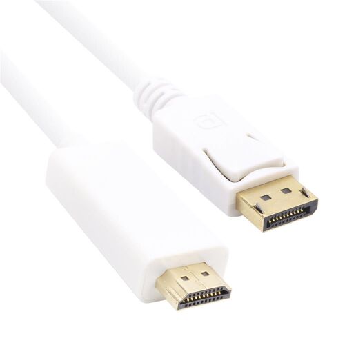 Vcom CG605L-1.8 Beyaz 1.8MT Display Port Erkek To Hdmi Erkek Kablo - 1