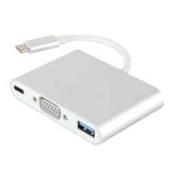 Vcom CU426M Type-C-M To Vga-F Usb 3.0-F Type-C-F Çevirici - 1