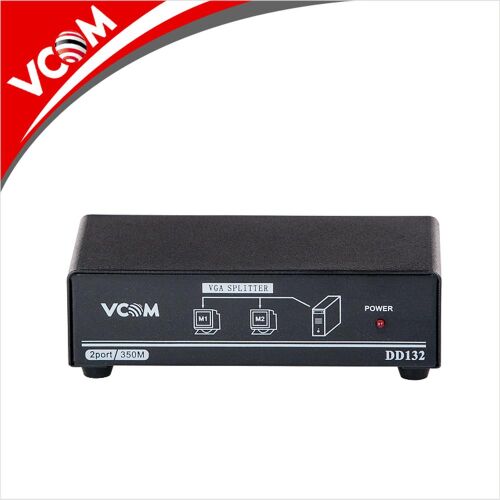 Vcom DD132 1-2 Port 350MHZ Metal Vga Splitter - VCOM