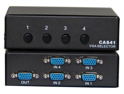 Vcom DD174 4-1 Port Manuel 350MHz Metal Vga Switch - 1