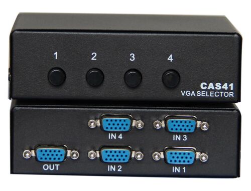 Vcom DD174 4-1 Port Manuel 350MHz Metal Vga Switch - VCOM