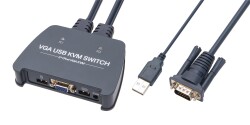 Vcom DD211-2K 2 Port Vga 1080P@60Hz Plastik Kasa Kvm Switch - 2