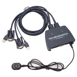 Vcom DD211-2K 2 Port Vga 1080P@60Hz Plastik Kasa Kvm Switch - 1