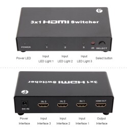 Vcom DD433 3-1 Port 1.4V 3D Metal Hdmi Switch - 1