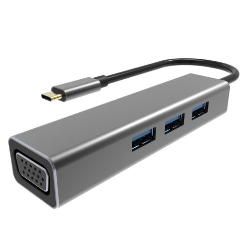 Vcom DH319 Type-C To Usb 3.0-3 Vga Çevirici - VCOM