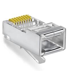 Vcom NM026 100lü Metal RJ45 8P8C Cat6-UTP-RJ45-3u Konnektör - 1