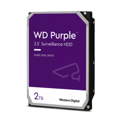 WD PURPLE, WD23PURZ, 3.5", 2TB, 256Mb, 5400 Rpm, 7/24 Güvenlik, HDD (Türkiye Distribütörü Garantili) - 1