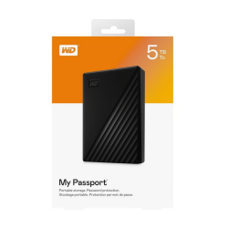 WD WDBPKJ0050BBK-WESN MyPassport 5TB, 2,5" USB3.2, Taşınabilir, Harici HDD Siyah, (Türkiye Distribütörü Garantili) - 1