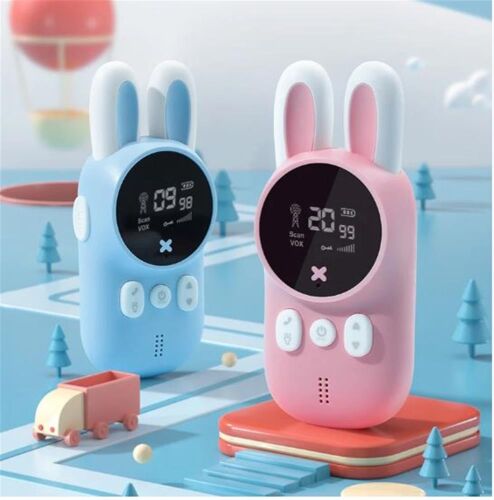 WowKids XJ11 Rabbit Çocuk Walkie Talkie Blue-Pink 1-3 Pmr Telsiz - WOWKİDS