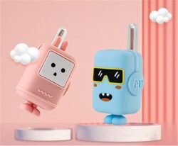 WowKids XJ16 Rechargeable Çocuk Walkie Talkie 1 Km Pink-Blue PmrTelsiz - 1