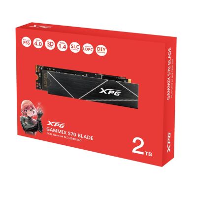 XPG 2TB Gammix S70 Blade 7400MB-s-6800MB-s PCIe Gen4 x4 M.2 2280 Ssd Harddisk - 1