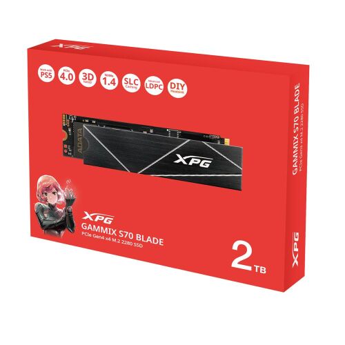 XPG 2TB Gammix S70 Blade 7400MB-s-6800MB-s PCIe Gen4 x4 M.2 2280 Ssd Harddisk - 1