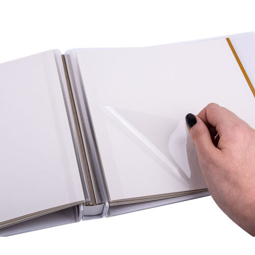 Yapışkanlı 20 Yaprak Kutulu Dantelli Fotoğraf Albümü - 22x25cm - 4