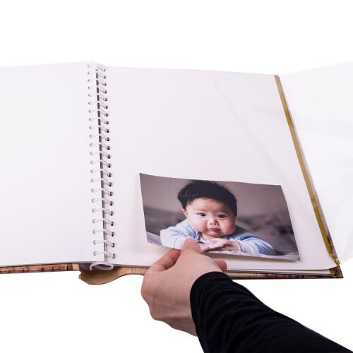 Yapışkanlı 20 Yaprak Nostaljik Fotoğraf Albüm - 24x29cm - 5