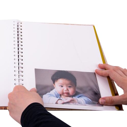 Yapışkanlı 20 Yaprak Nostaljik Fotoğraf Albüm - 24x29cm - 6