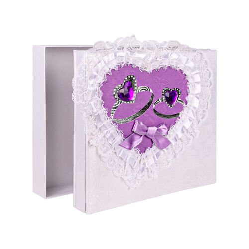 Yapışkanlı 20 Yaprak Kutulu Dantelli Fotoğraf Albümü - 22x25cm - 14