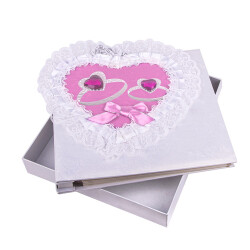 Yapışkanlı 20 Yaprak Kutulu Dantelli Fotoğraf Albümü - 22x25cm - 11