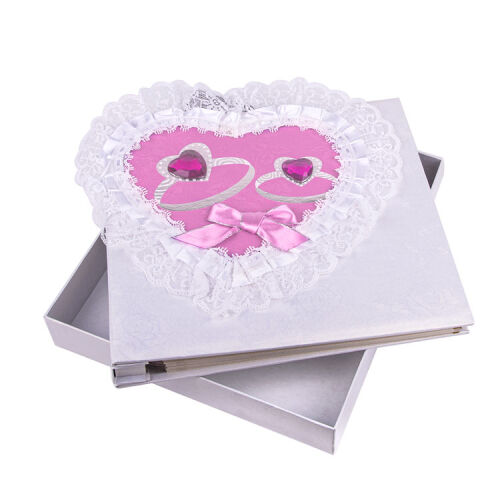 Yapışkanlı 20 Yaprak Kutulu Dantelli Fotoğraf Albümü - 22x25cm - 11