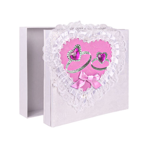 Yapışkanlı 20 Yaprak Kutulu Dantelli Fotoğraf Albümü - 22x25cm - 12