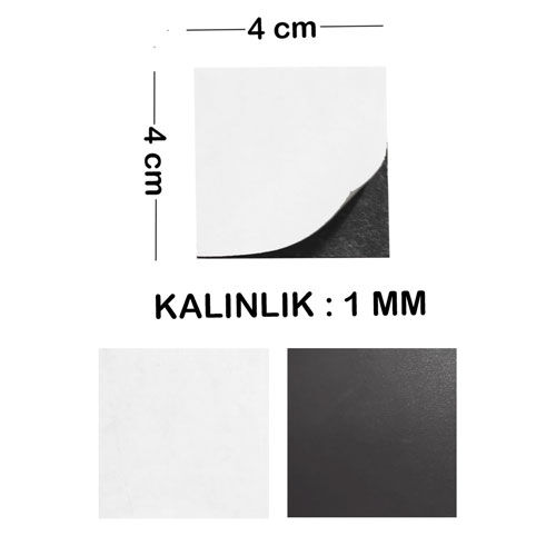 Yapışkanlı Magnet 4x4 cm Kalınlık 1 mm - 1