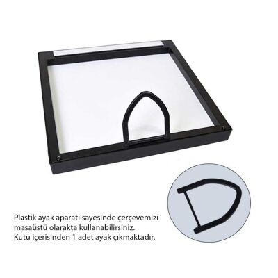 Yapışkanlı Sök Tak Kare Çerçeve - Sarı 3'lü paket - 5