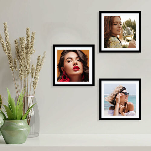 Yapışkanlı Sök Tak Klasik Kare Çerçeveler - 3'lü Paket - 24