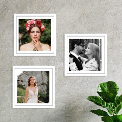 Yapışkanlı Sök Tak Klasik Kare Çerçeveler - 3'lü Paket - 7