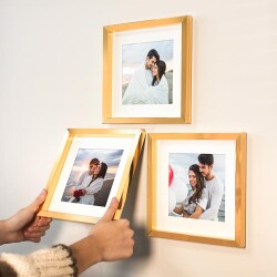 Yapışkanlı Sök Tak Paspartulu Klasik Kare Çerçeveler - 3'lü paket - 35