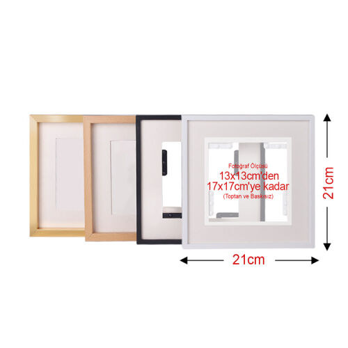 Yapışkanlı Sök Tak Paspartulu Klasik Kare Çerçeveler - 3'lü paket - 38