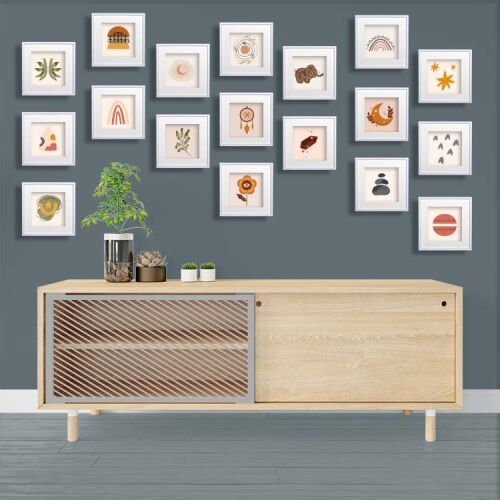 Yapışkanlı Sök Tak Paspartulu Klasik Kare Çerçeveler - 3'lü paket - 25