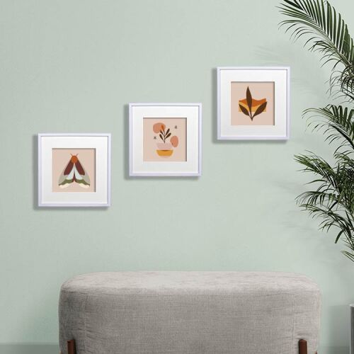 Yapışkanlı Sök Tak Paspartulu Klasik Kare Çerçeveler - 3'lü paket - 28