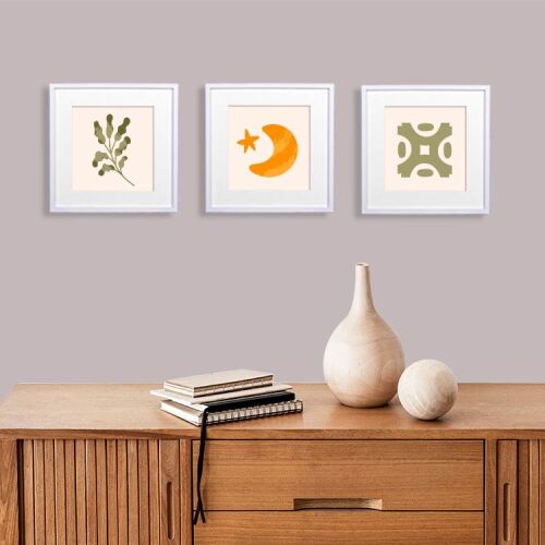 Yapışkanlı Sök Tak Paspartulu Klasik Kare Çerçeveler - 3'lü paket - 10