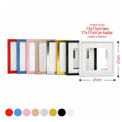 Yapışkanlı Sök Tak Paspartulu Klasik Kare Çerçeveler - 3'lü paket - 46