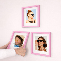 Yapışkanlı Sök Tak Paspartulu Klasik Kare Çerçeveler - 3'lü paket - 49