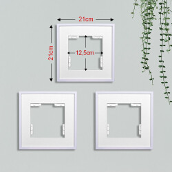 Yapışkanlı Sök Tak Paspartulu Klasik Kare Çerçeveler - 3'lü paket - 8