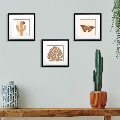 Yapışkanlı Sök Tak Paspartulu Klasik Kare Çerçeveler - 3'lü paket - 16