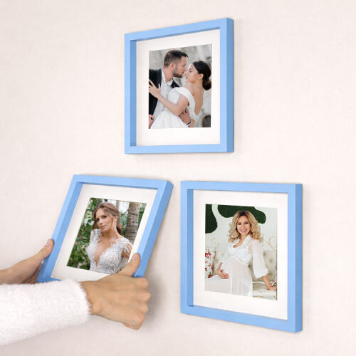 Yapışkanlı Sök Tak Paspartulu Klasik Kare Çerçeveler - 3'lü paket - 23