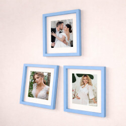 Yapışkanlı Sök Tak Paspartulu Klasik Kare Çerçeveler - 3'lü paket - 24