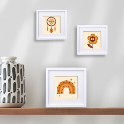 Yapışkanlı Sök Tak Paspartulu Pola Çerçeveler - 3'lü Paket - 44