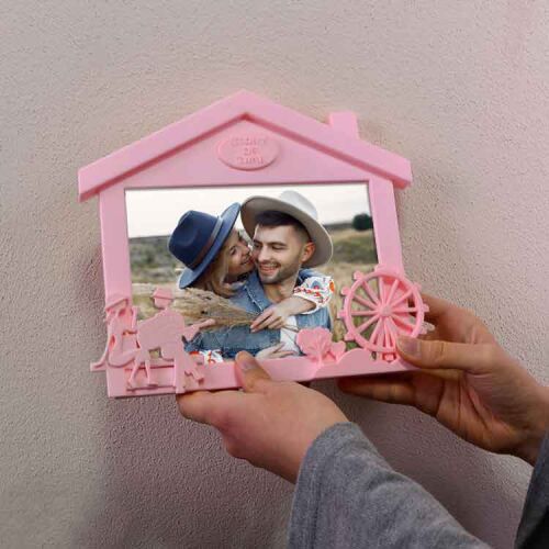 Yatay Ev Görünümlü Renkli Fotoğraf Çerçevesi - 3