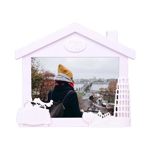 Yatay Ev Görünümlü Renkli Fotoğraf Çerçevesi - 13